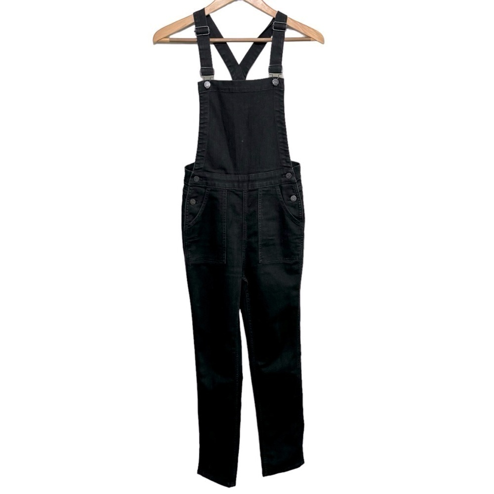 Madewell Cross Back Overalls in Black‎ Denim Size S